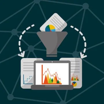 Data center technology Stock Illustration