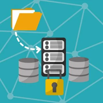 Data center technology Stockillustratie