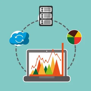 Data center technology イラスト素材