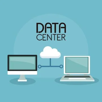 Data center technology Illustrazione stock