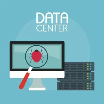 Data center technology Illustrazione stock