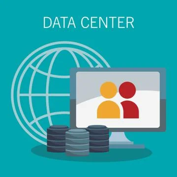 Data center technology 스톡 일러스트