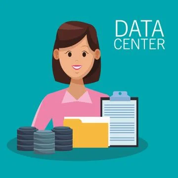 Data center technology 스톡 일러스트