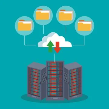 Data center technology Stockillustratie