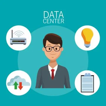 Data center technology イラスト素材