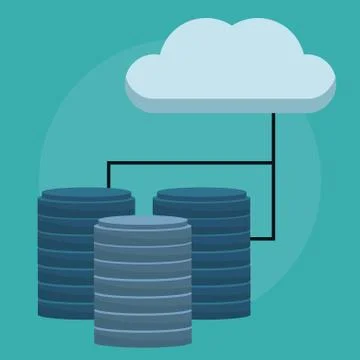 Data center technology Illustrazione stock