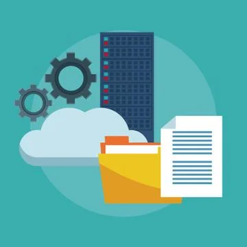 Data center technology Stock Illustration