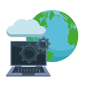 Data center technology Stock Illustration