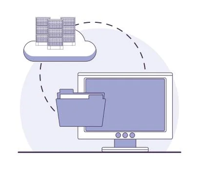Data center technology イラスト素材