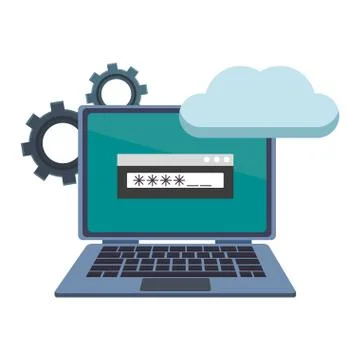 Data center technology Illustrazione stock