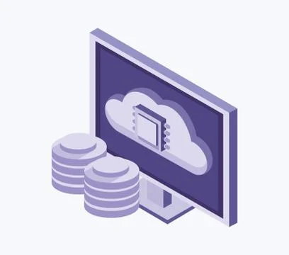 Data center technology Stockillustratie