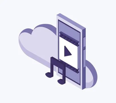 Data center technology Illustrazione stock