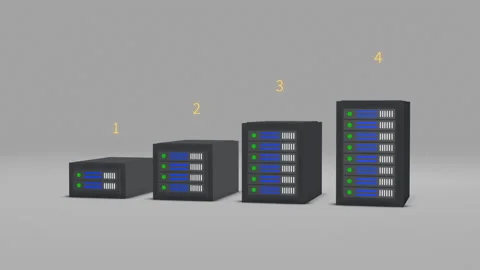Data Center Tiers 1, 2, 3 and 4 스톡 동영상 137918642