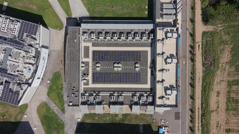 Data Center Top View Milan, Italy Stock Footage 345425288