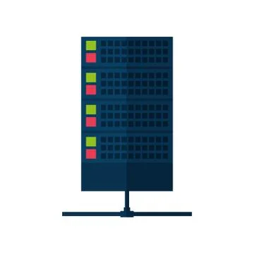 Data center tower communication technology 스톡 일러스트