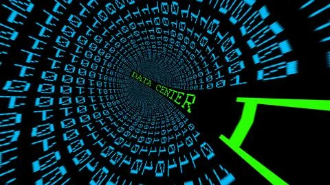 Data center tunnel Illustrazione stock