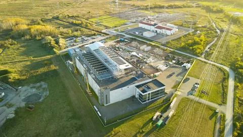Data center under construction building AI infrastructure 写真素材