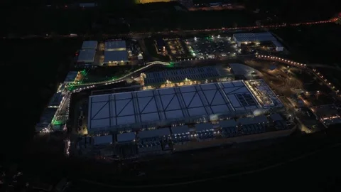Data center under construction at Waltham Cross, England. Stock Footage 320609334