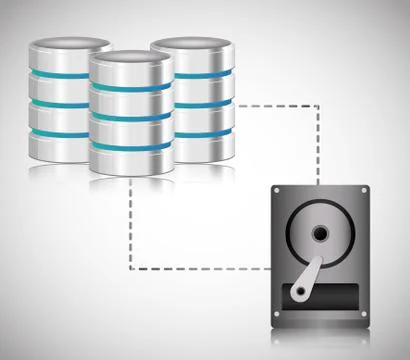 Data center web hosting. Vector graphic Illustrazione stock