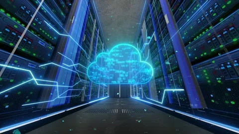 Data centers and cloud computing centers 動画素材 343608218