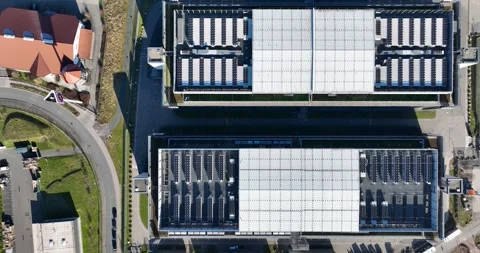 Data centers, computer centre, infrastructure for quantum computing, machine Video stock 301905481