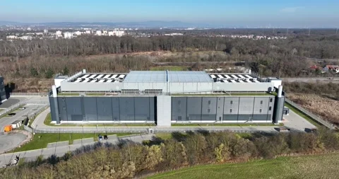 Data centers, computer centre, infrastructure for quantum computing, machine Video stock 302196698