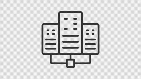 Data centers line animation Stock Footage 337776431