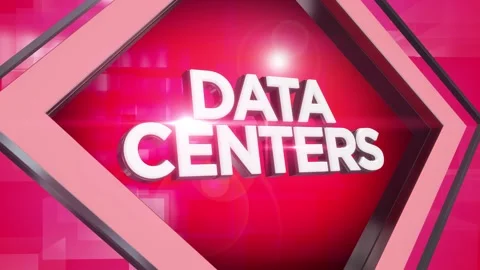 Data Centers News Transition Graphic Stock Footage 341330534