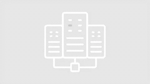 Data centers white line animation Stock Footage 340285497