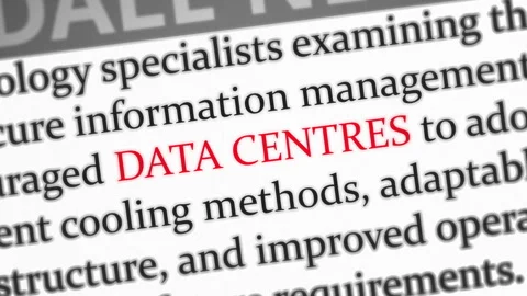 Data Centre Cloud Computing News Style Typography Match Cut Motion Graphic 動画素材 343662021