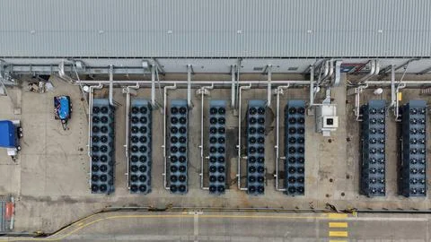 Data Centre Cooling Equipment Stock Photos