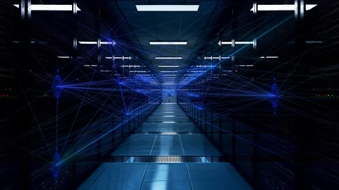 Data Centre Stock Footage 129744426