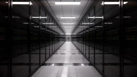 Data Centre Stock-Footage 129745163