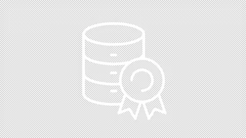 Data certification and compliance white line animation Stock Footage 340285405