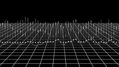 Data chart 3D. Big Data Information flow mesh design. Financial technologic.. Stock Illustration