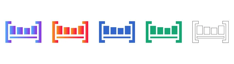 Data Chart Analysis Icons Illustrazione stock