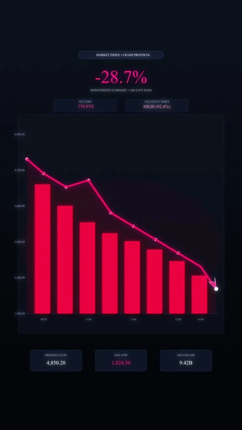 Data chart graph decline statistics animation analysis interface loop Stock Footage 346865293