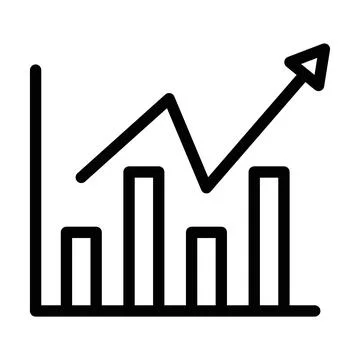 Data Chart Histogram Icon Ideal for Statistical Analysis Illustrazione stock