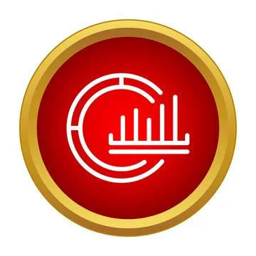 Data chart icon showing business statistics analysis イラスト素材