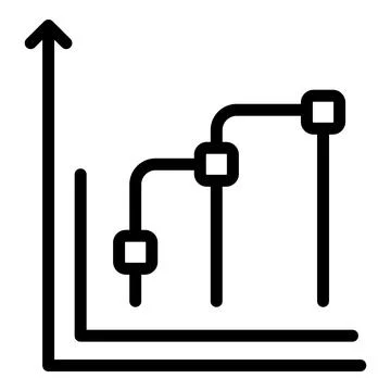 Data chart market studies icon, outline style Stock Illustration