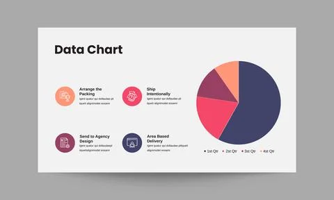 Data Chart Slide Presentation Template for Business Analytics and Reporting Stock Illustration