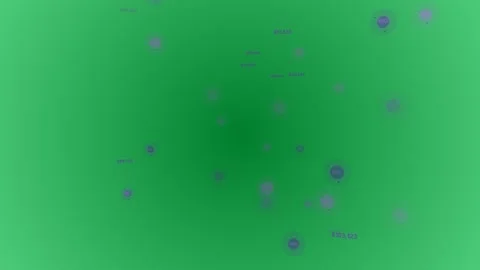 Data chart on transparent background, pulse spawning purple nodes pulsing, Stock Footage 329531937