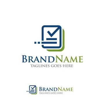 Data check update logo Stock Illustration