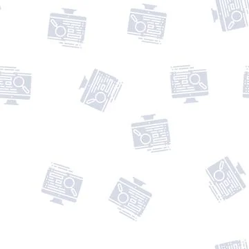 Data checking glyph seamless pattern Stock Illustration