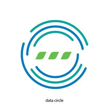 Data circle logo vector design template 库存插图