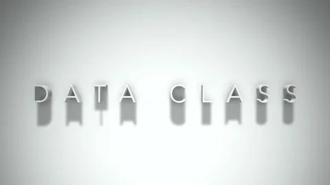 Data class 3D title animation with shadows on a white background Stock Footage 297516745