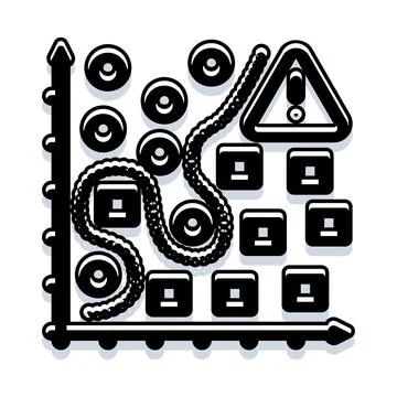 Data classification algorithm separating different groups Illustrazione stock