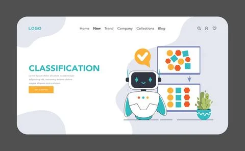 Data classification concept. Flat vector illustration Stock Illustration