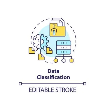 Data classification concept icon Stock Illustration