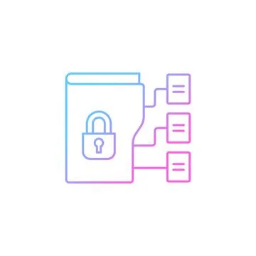 Data classification gradient linear vector icon Stock Illustration